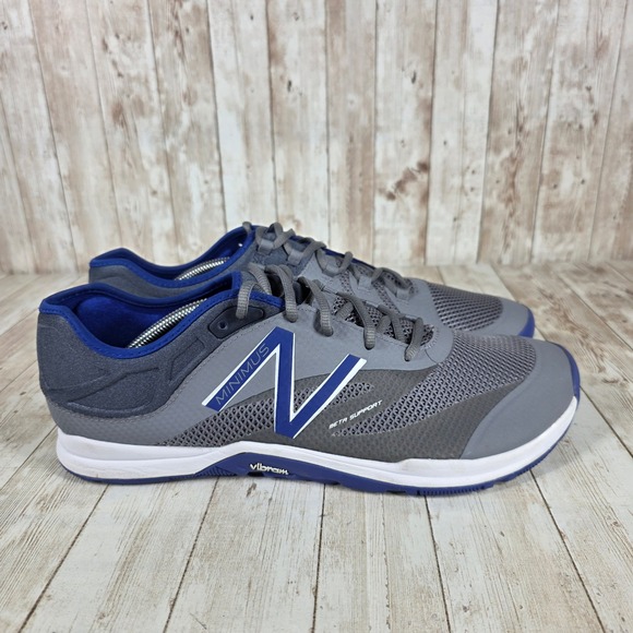 New Balance Minimus‎ Training Shoes Crossfit Gym Gray Blue Mens Size 13 - Picture 1 of 8